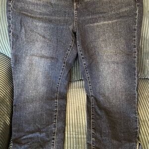 Talbots Slim Ankle Jean 20W with cute rhinestone cutaway detail at ankle!